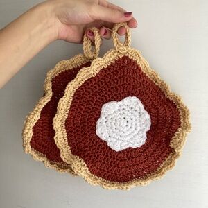Set of 2 pumpkin pie hot pads